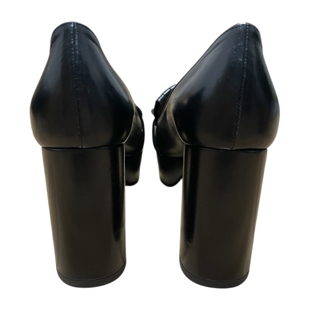 Gucci Black Marmont Leather Platform Loafers - Picture 6 of 9